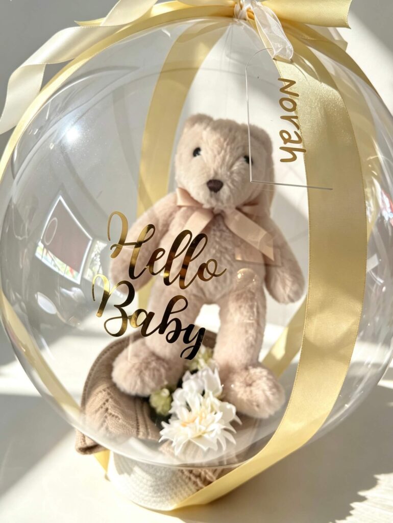 Baby Bouquet Geschenk Hello Baby mit Hase